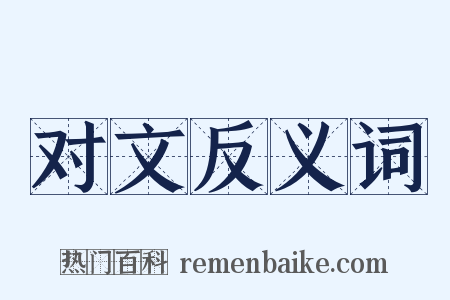 对文反义词是什么意思的图片